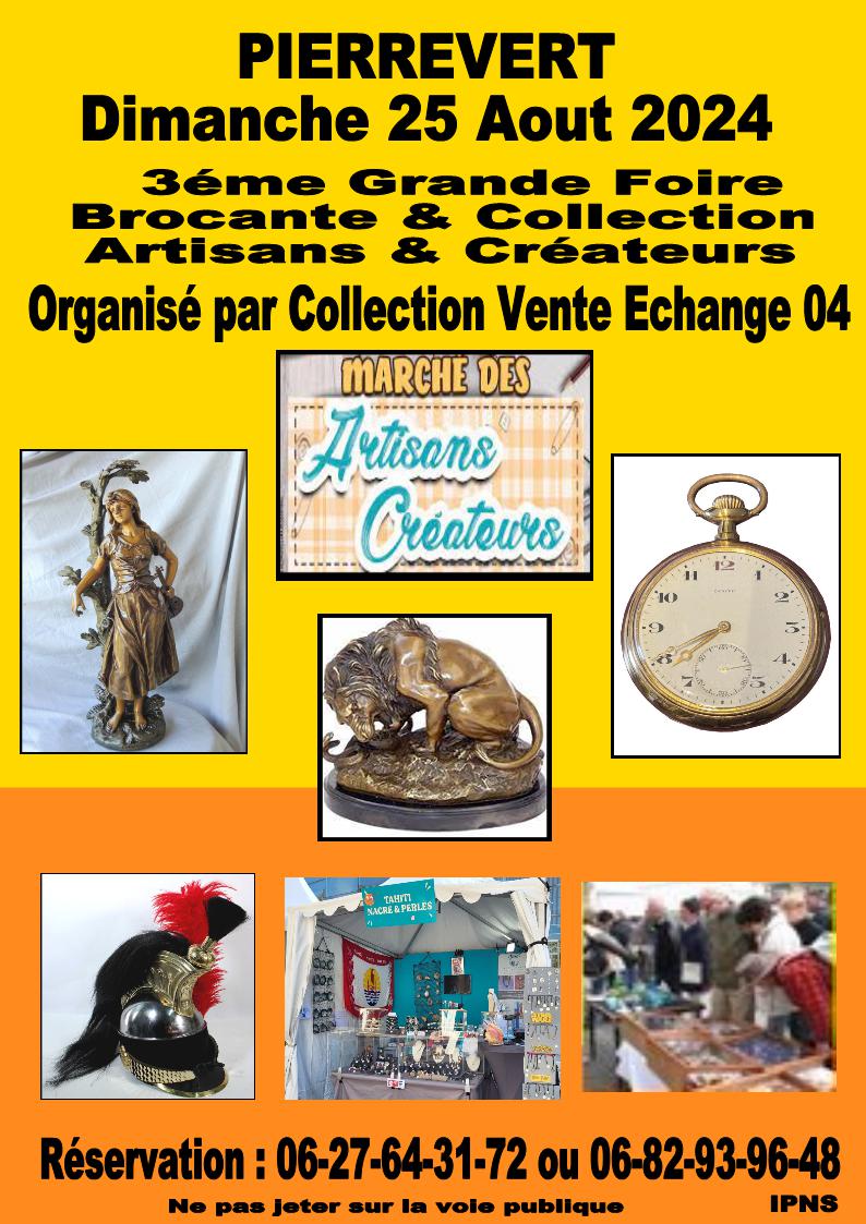brocante antiquité collection, vide grenier, et artisanat et créateur. a pierrevert