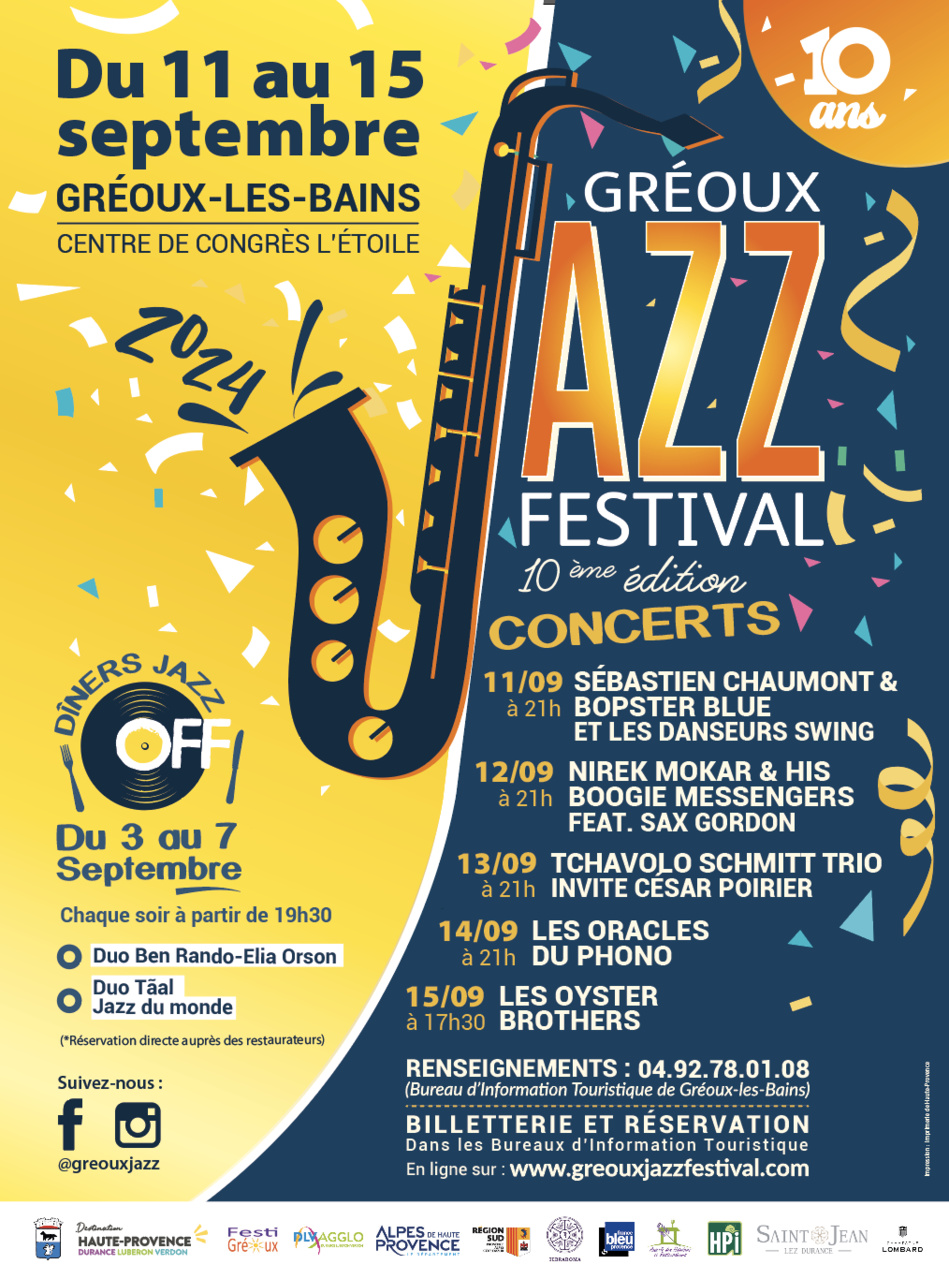 Déjà une décennie pour le Gréoux Jazz Festival !