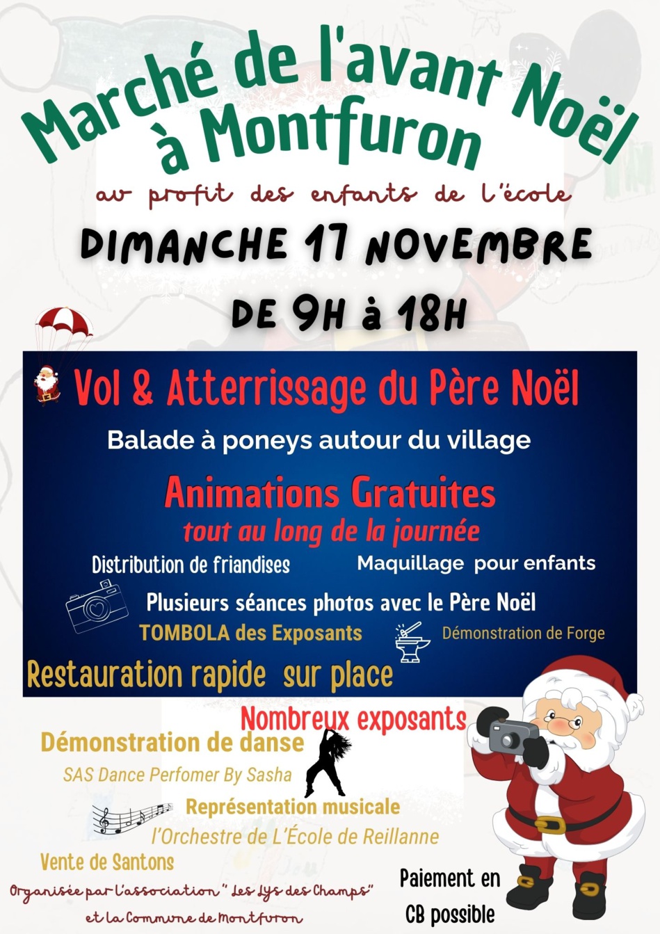 MARCHÉ DE L’AVANT NOËL  DE MONTFURON SE TIENDRA  LE DIMANCHE 17 NOVEMBRE !