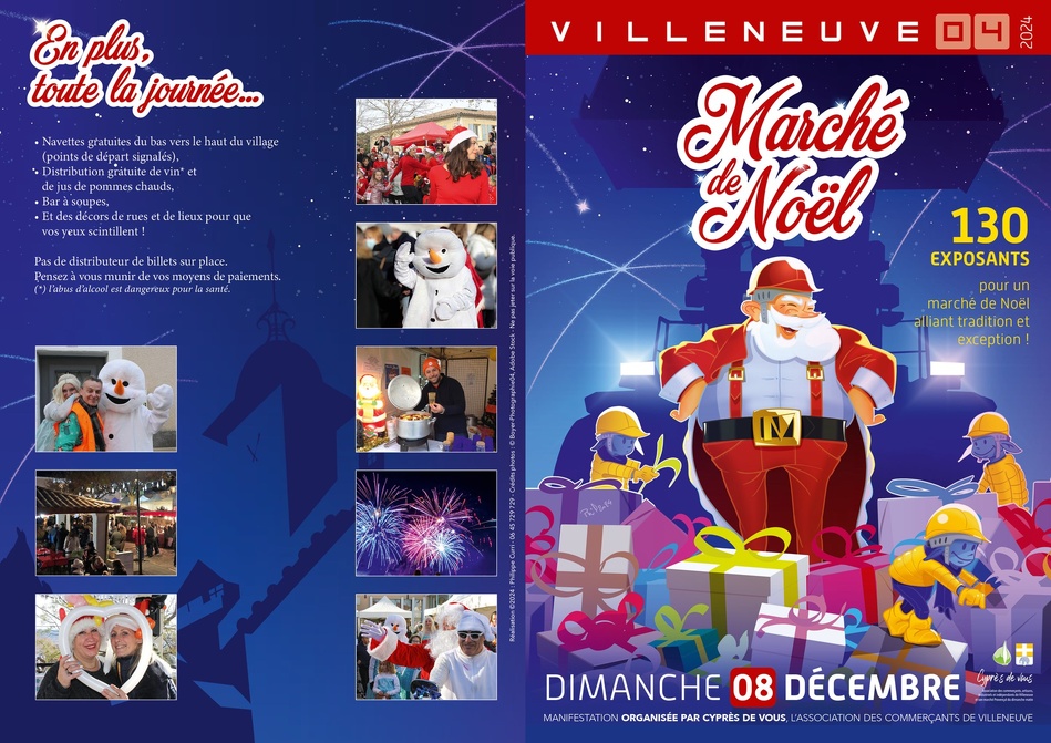 Villeneuve: Marché de noël le 8 décembre 2024