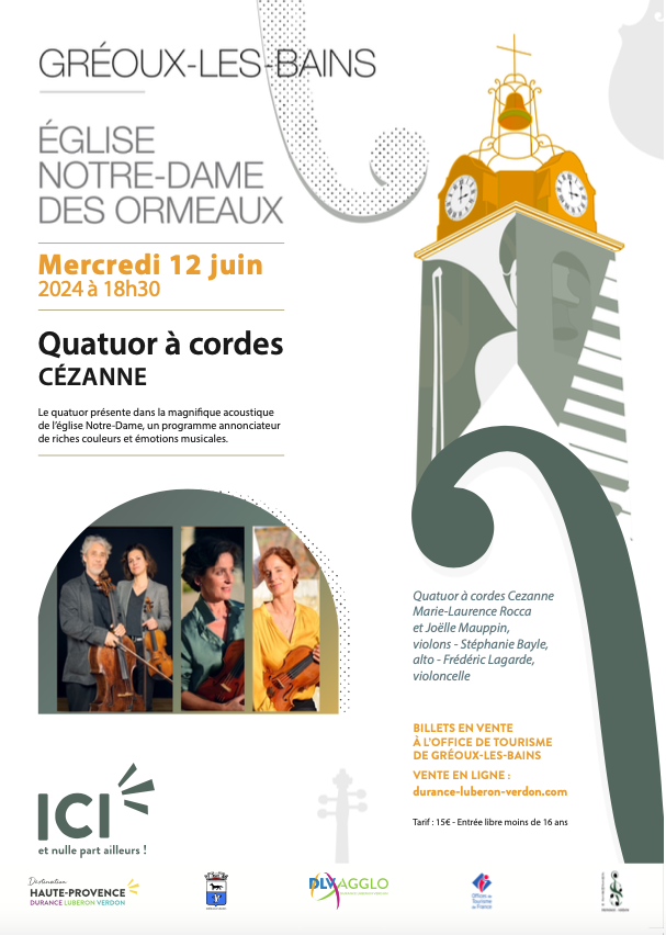 les concerts à l’église ça continue un mercredi par mois à l'église de Gréoux