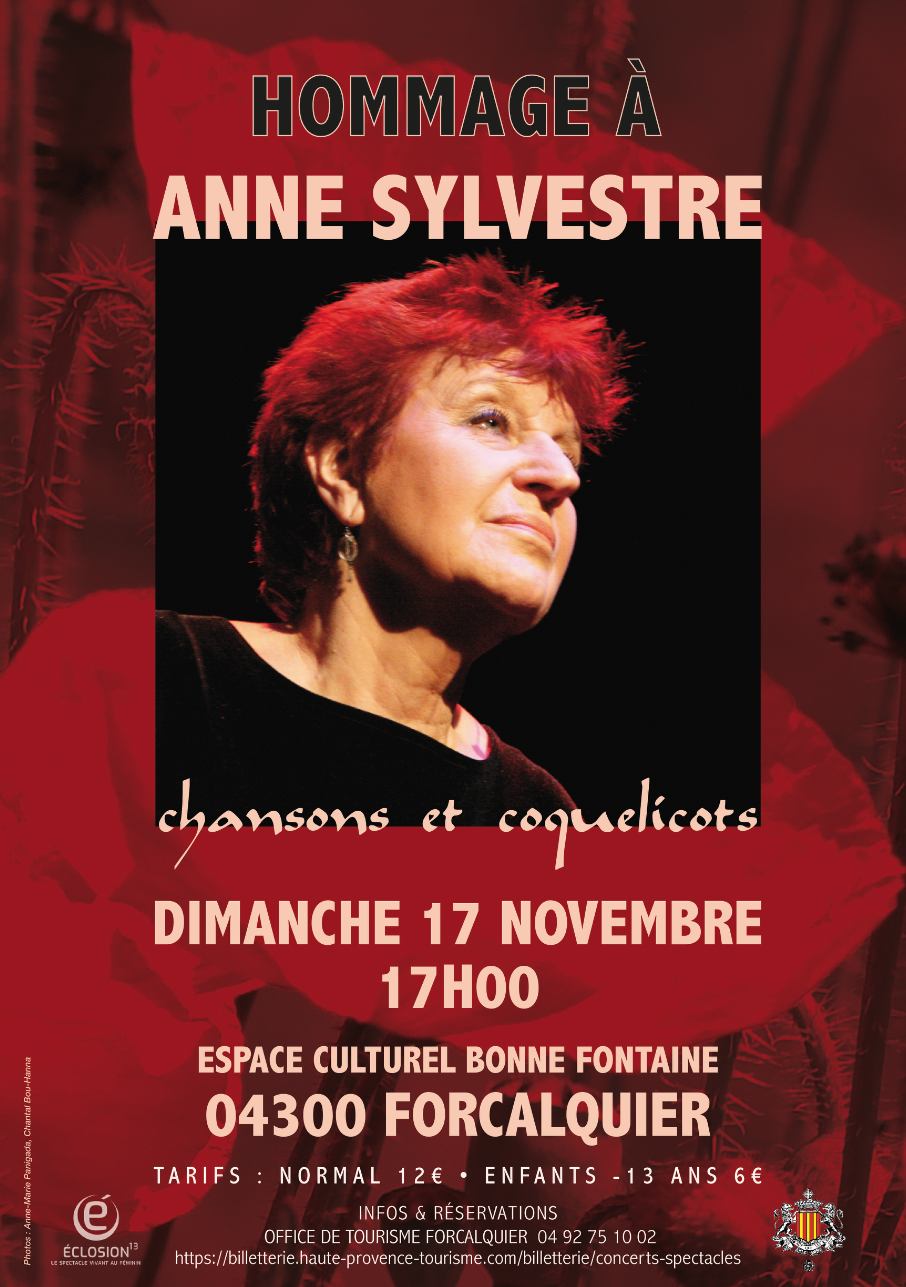 Hommage à Anne Sylvestre avec le spectacle «Chansons et coquelicots»